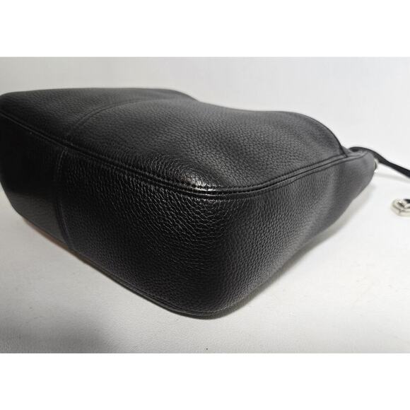 Chic BRIGHTON Barbados Zip Top Hobo Shoulder Bag leather & Braided Strap Black - Picture 11 of 15